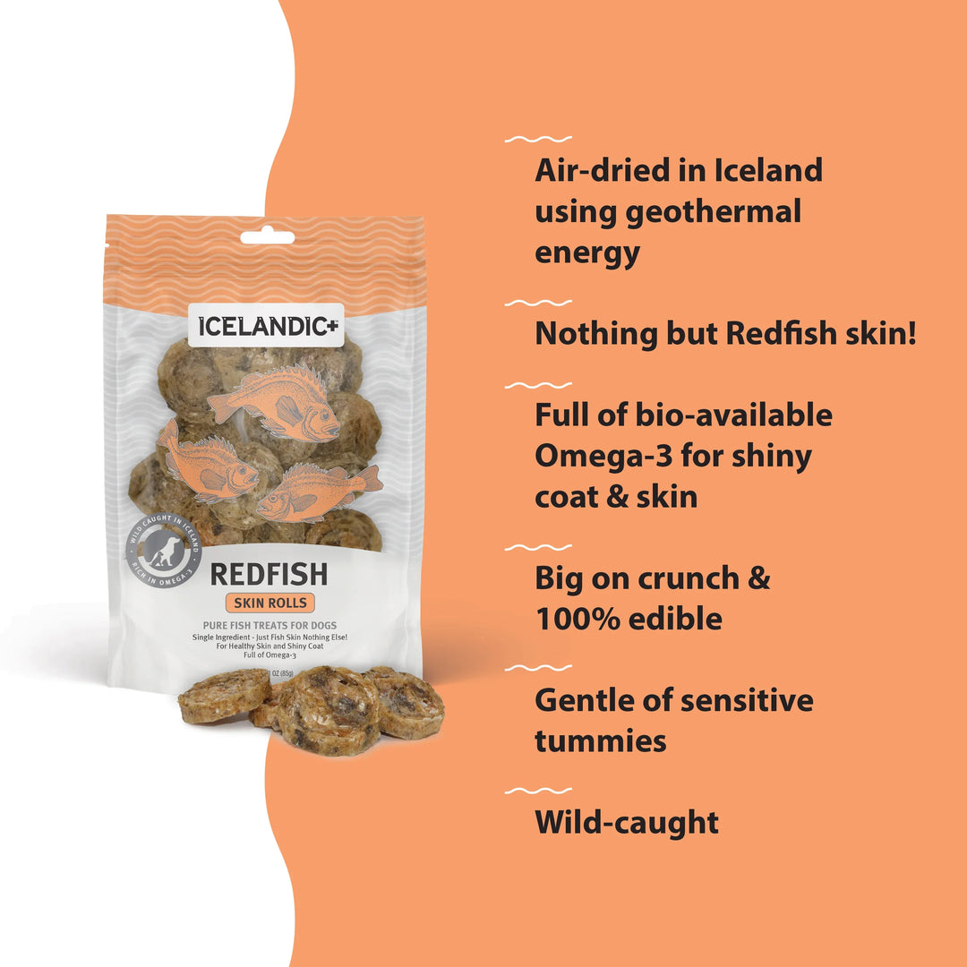 Icelandic  Redfish Skin Rolls Single Bag