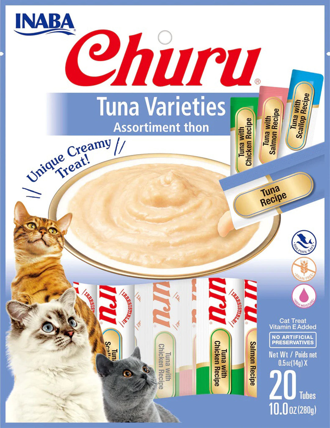 **Inaba Cat Churu Tuna 5oz. Variety Bag (20 Count)