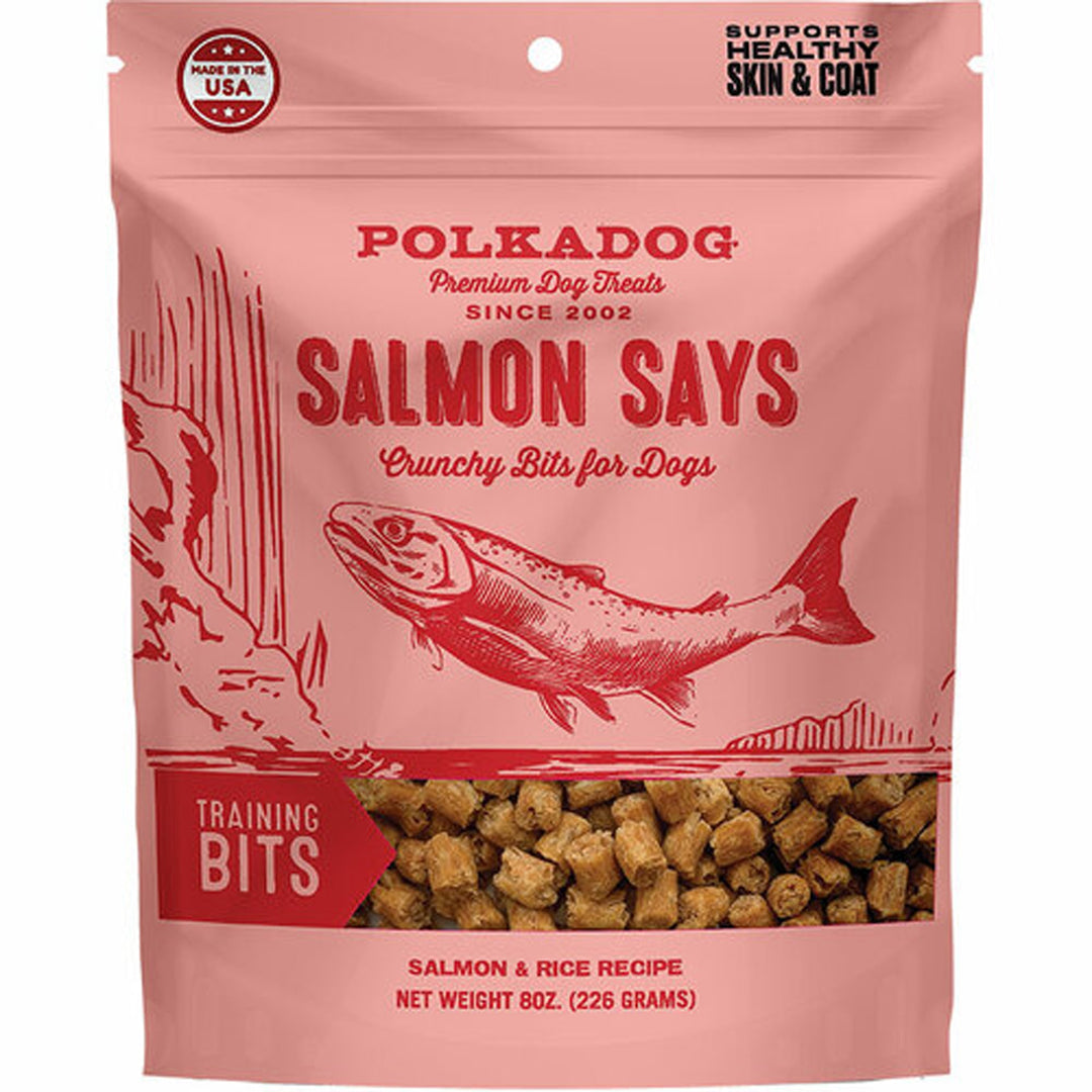 Polka Dog Bakery Dog Salmon Says Training Bits 8oz. Pouch