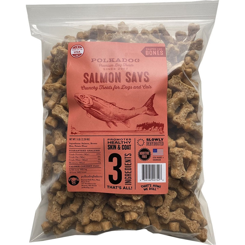 Polka Dog Bakery Dog Salmon Says Bone 5Lb Bulk