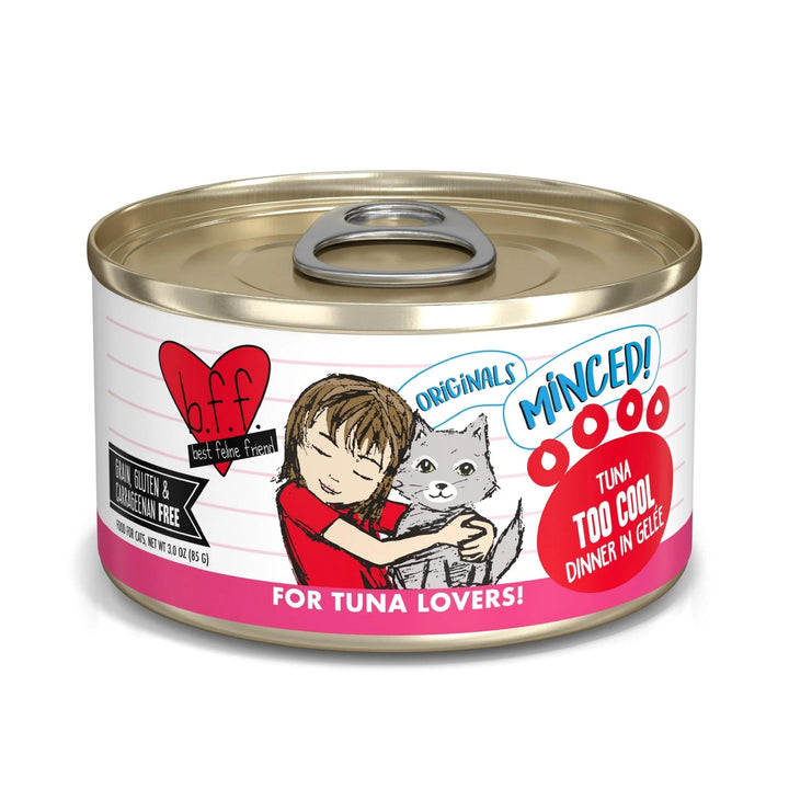 BFF Cat Originals Tuna Too Cool Tuna Dinner in Gele 3oz. (Case of 24)