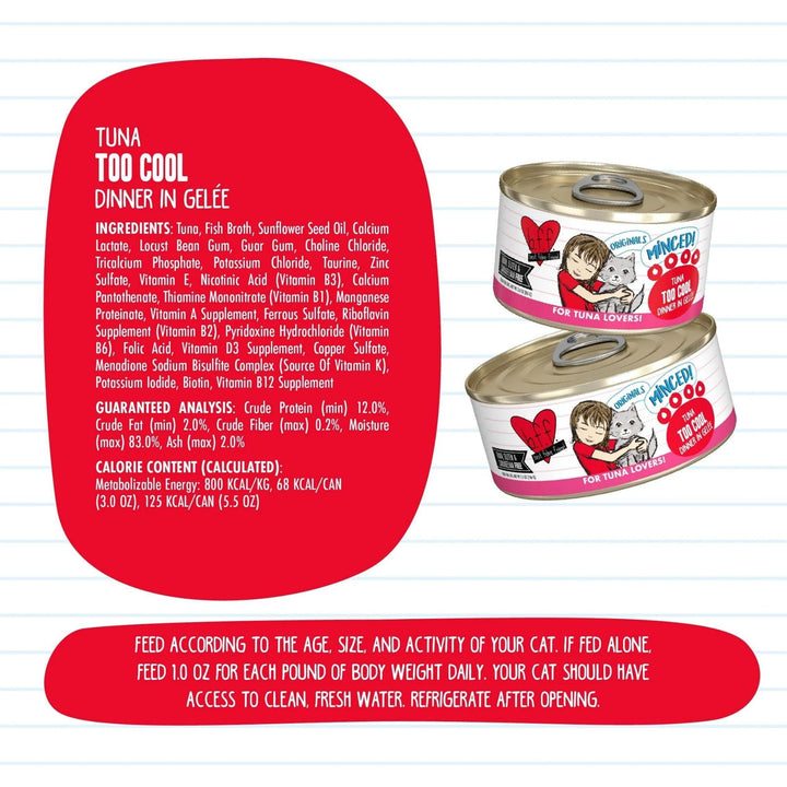 BFF Cat Originals Tuna Too Cool Tuna Dinner in Gele 5.5oz. (Case of 24)