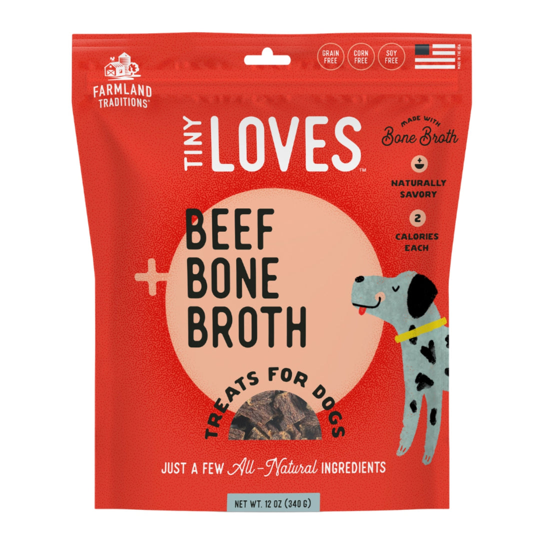 Farmland Traditions Tiny Loves Beef w/Bone Broth Dog Treats 1ea/12oz.