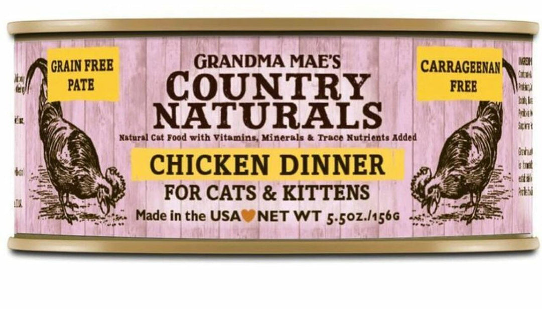 Grandma Mae's Country Naturals Grain Free Wet Cat Food Chicken 24ea/5.5 oz, 24 pk