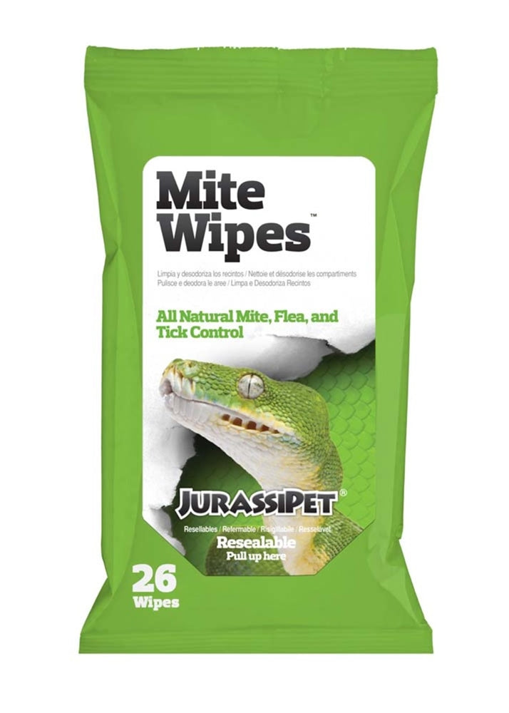 Jurassipet MiteWipes Mite; Flea and Tick Control 26 Wipes