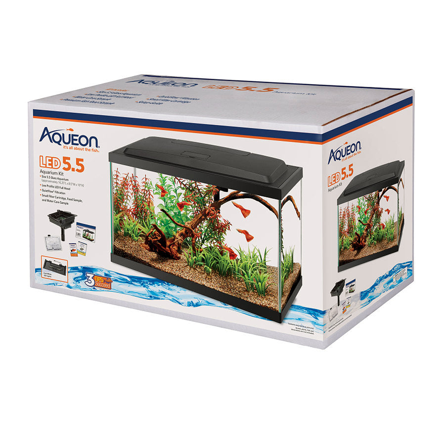 Aqueon Aquarium Starter Kit with LED Lighting 1ea/5.5