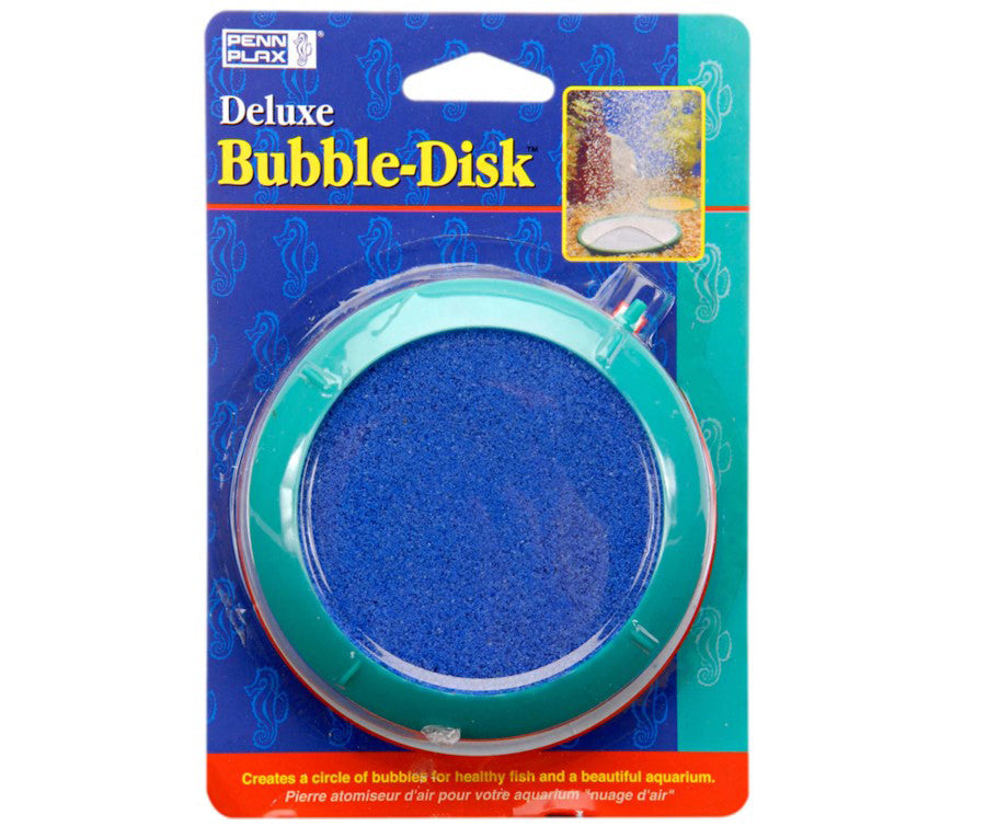 Penn-Plax Deluxe Bubble-Disk Air Stone Green; Blue 4 in Medium