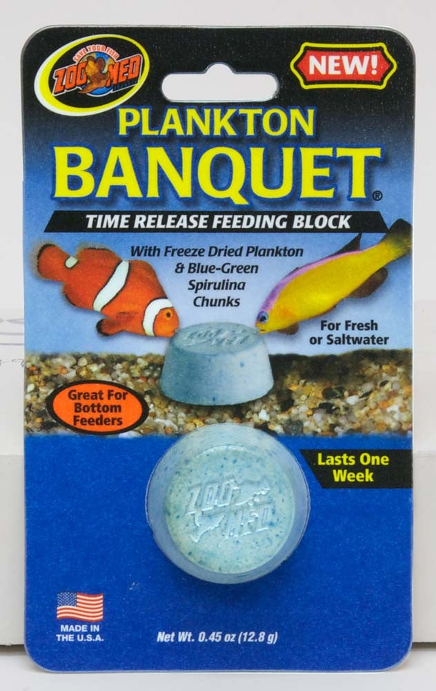 Zoo Med Plankton Banquet Fish Feeding Block 0.45 oz Regular 100 Count