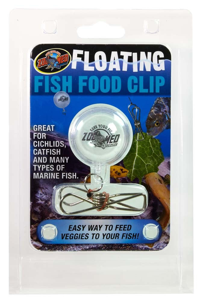 Zoo Med Floating Fish Food Clip Clear; Silver