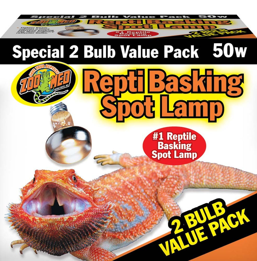 Zoo Med Repti Basking Spot Lamp 50 Watt; 2 Pack
