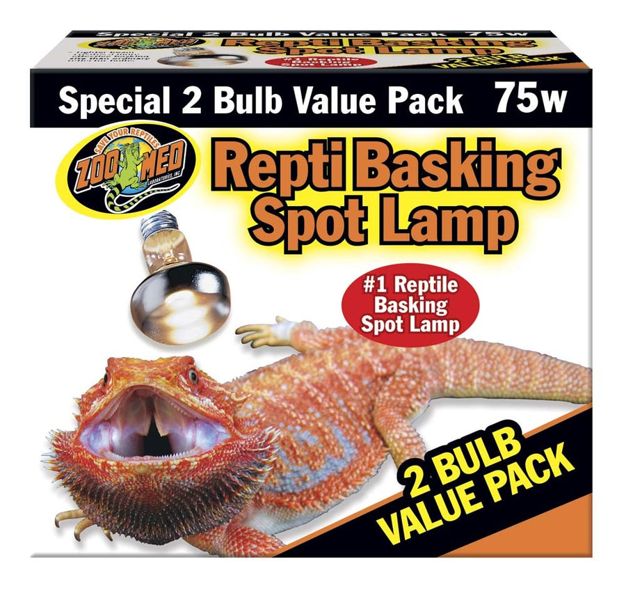 Zoo Med Repti Basking Spot Lamp 75 Watt; 2 Pack
