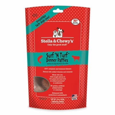 Stella and Chewys Dog Freeze-Dried Surf and Turf Patties 5.5Oz