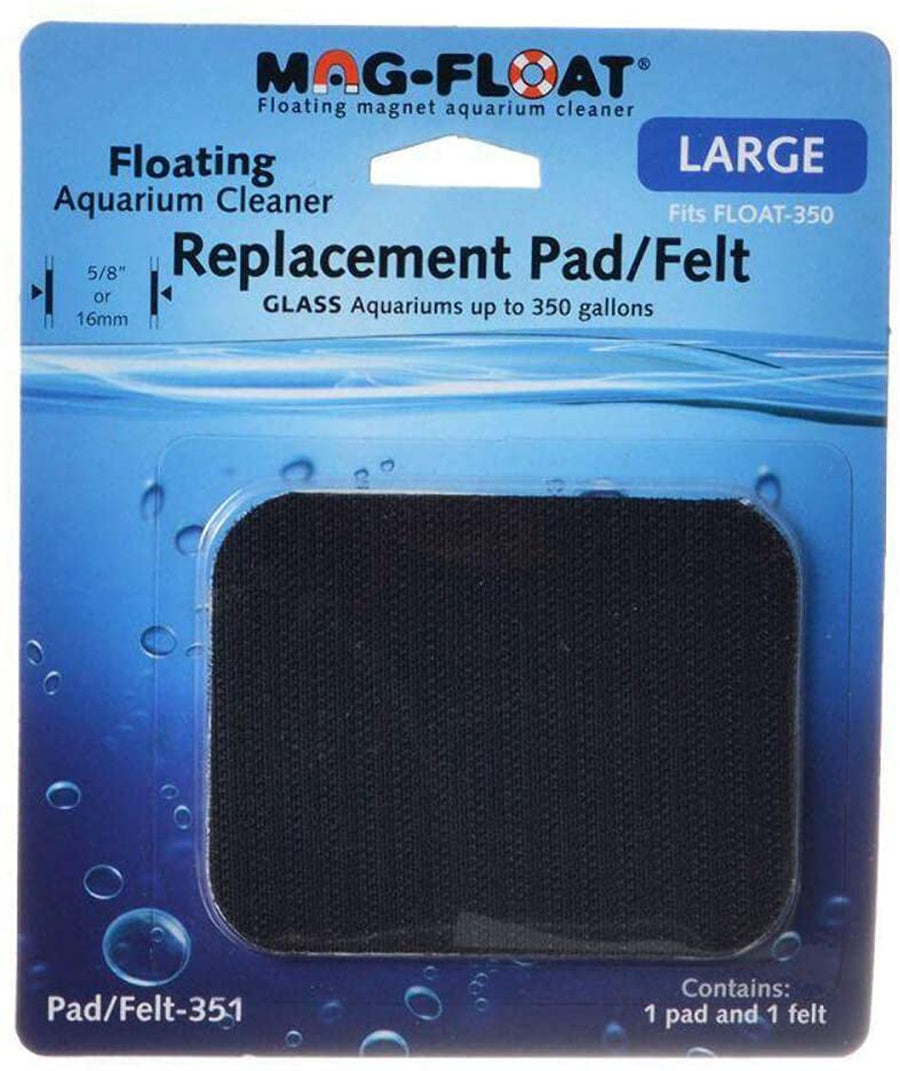 Mag-Float Replacement Pad-Felt Floating Magnet Cleaner for Glass Aquariums Black Large 