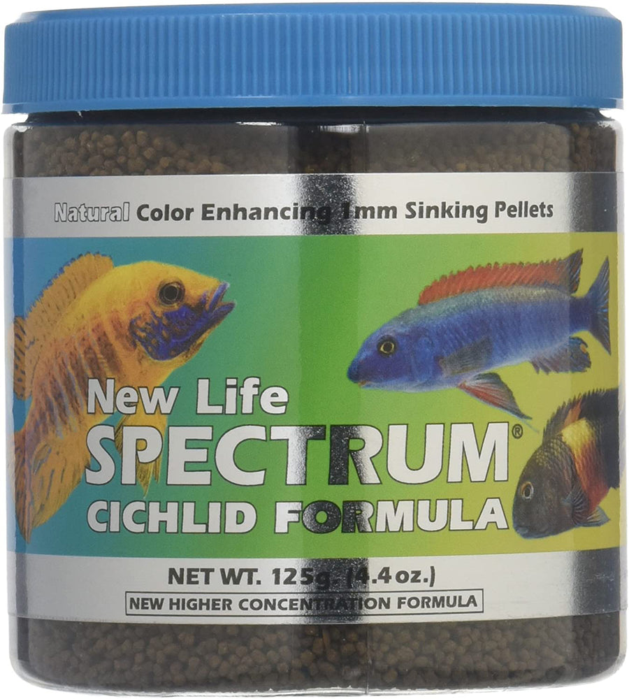 New Life Spectrum Cichlid Sinking Pellets Fish Food 2.8 oz Regular