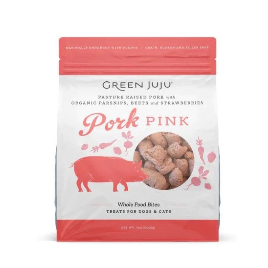 Green Juju Dog Freeze Dried Topper Pork Pink 18Oz
