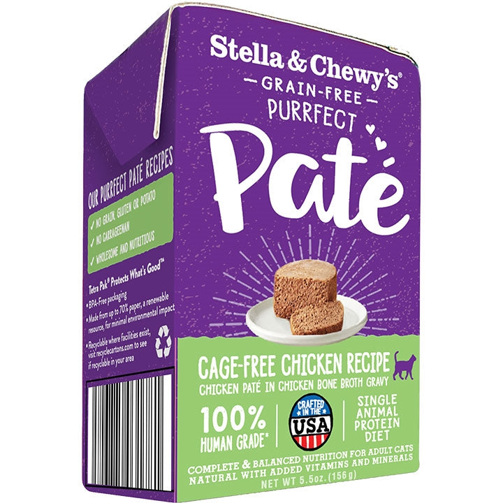 Stella and Chewys Purrfect Cat Pate Chicken 5.5Oz (Case Of 12)